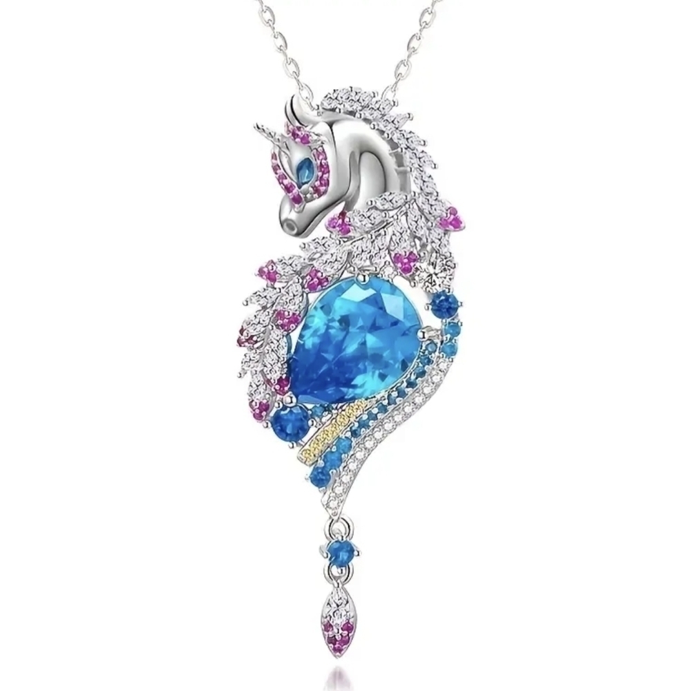 New Unicorn Fashion Simple Ladies Wedding Engagement Necklace, T5B3A